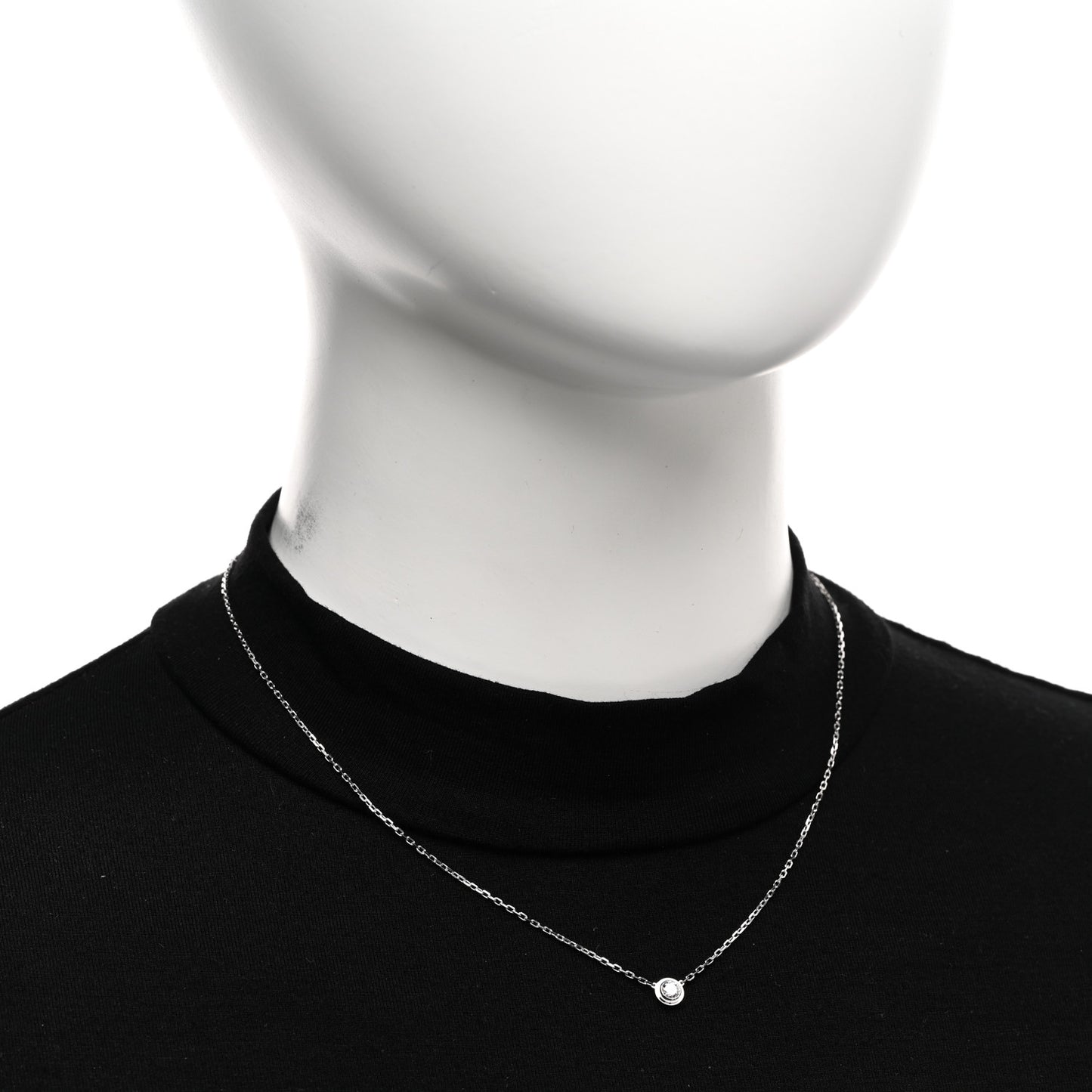 18K White Gold Diamond LM D'Amour Pendant Necklace