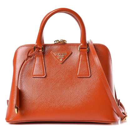 Prada Saffiano Vernice Small Promenade Tote Arancio 1 of 10