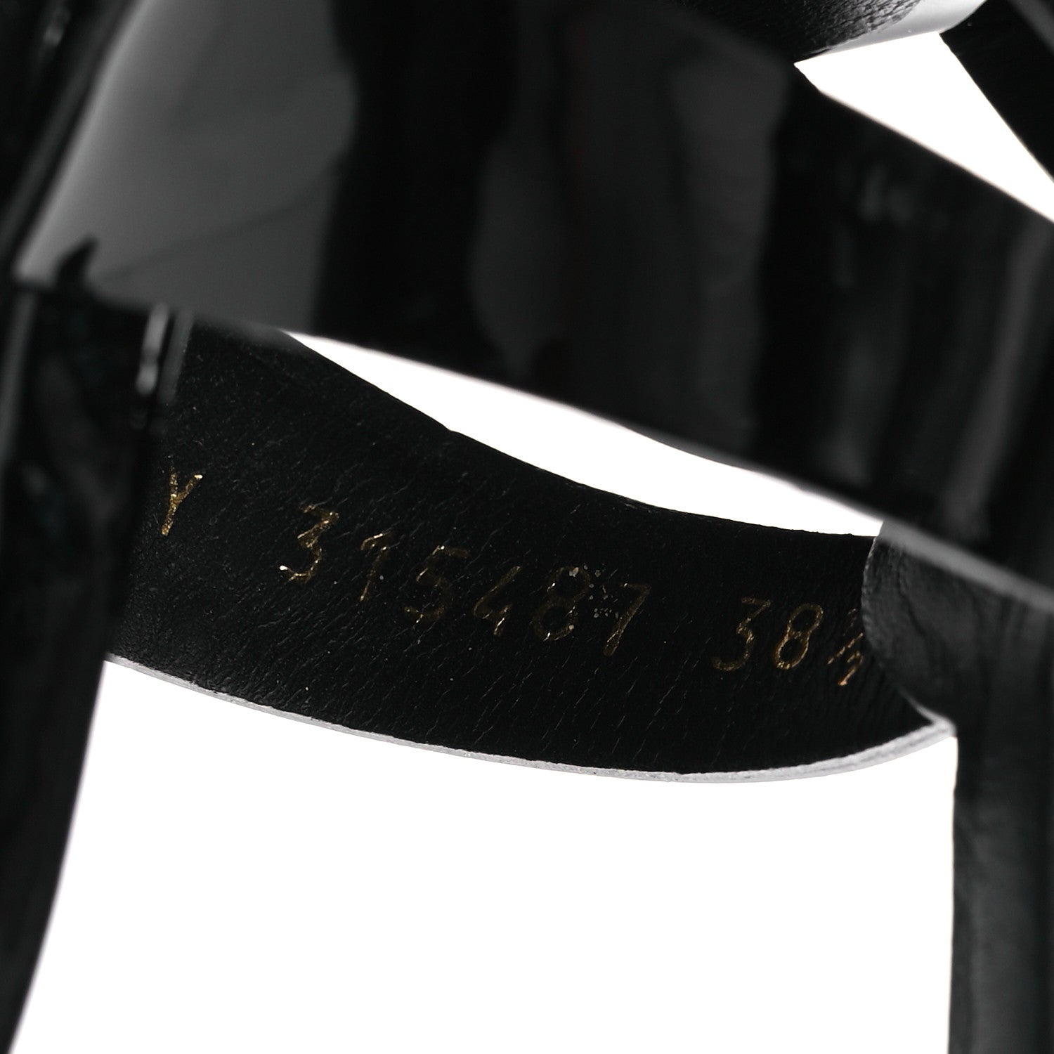 Saint Laurent Patent Tribute 105 Platform Sandals 38.5 Black 10 of 11