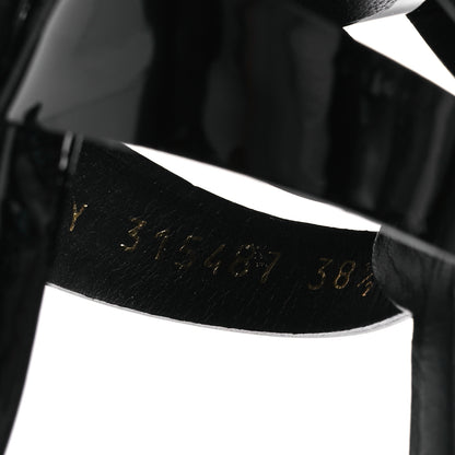 Saint Laurent Patent Tribute 105 Platform Sandals 38.5 Black 10 of 11