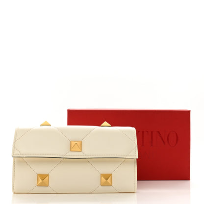Valentino Garavani Nappa Roman Stud Wallet on Chain Ivory 9 of 9