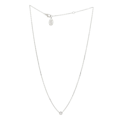 Cartier 18K White Gold Diamond SM D'Amour Pendant Necklace 3 of 5