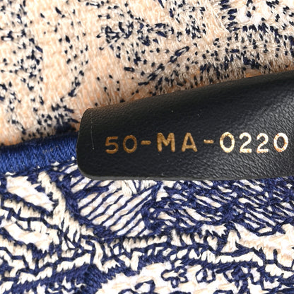 Christian Dior Canvas Embroidered Toile De Jouy Catherine Tote Blue 7 of 12