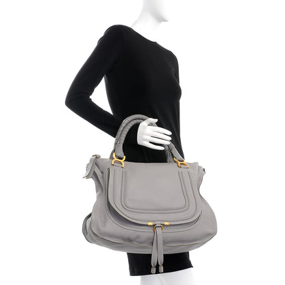 Chloe Calfskin Large Marcie Satchel Cashmere Grey 2 of 9