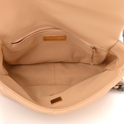 Chanel Lambskin Quilted Medium Chanel 19 Flap Dark Beige 5 of 11