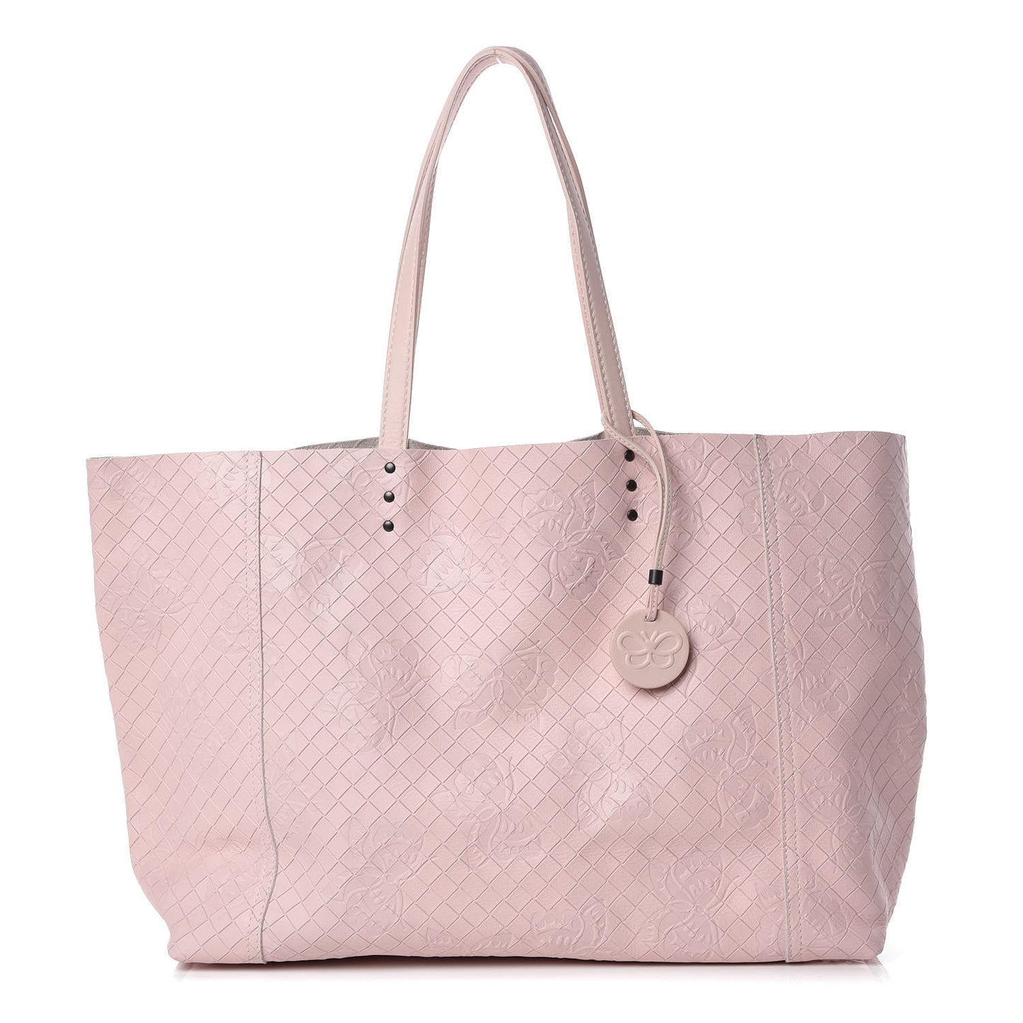 Calfskin Intrecciomirage Medium Intarsio Tote Petale