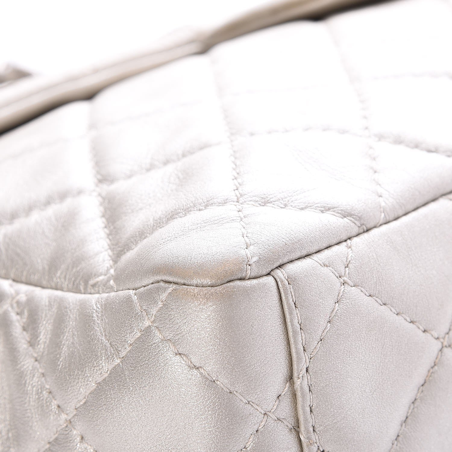 Chanel Metallic Lambskin Quilted Maxi Single Flap Silver 9 of 18