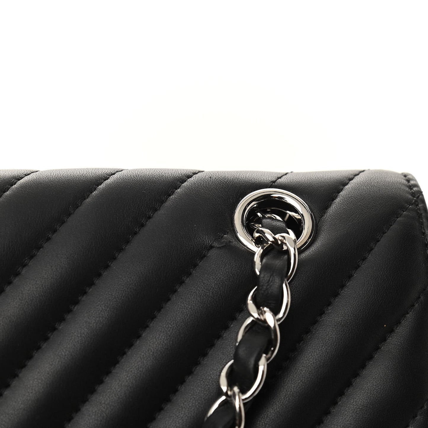 Calfskin Chevron Quilted Large Urban Spirit Backpack Black