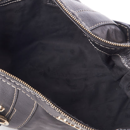 Gucci Calfskin Crest Boule Hobo Black 8 of 9