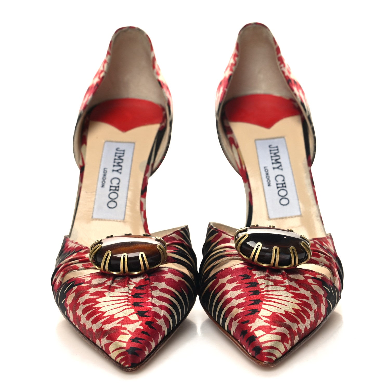 Jimmy Choo Satin Ruby Cutout d'Orsay Pump 36 Mulitcolor 36 Red 2 of 7
