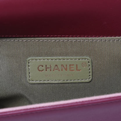 Chanel Calfskin Quilted Medium Boy Flap Burgundy 6 of 15