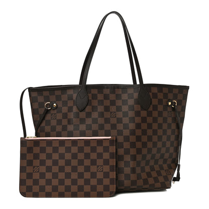 Louis Vuitton Damier Ebene Neo Neverfull MM Rose Ballerine 1 of 11