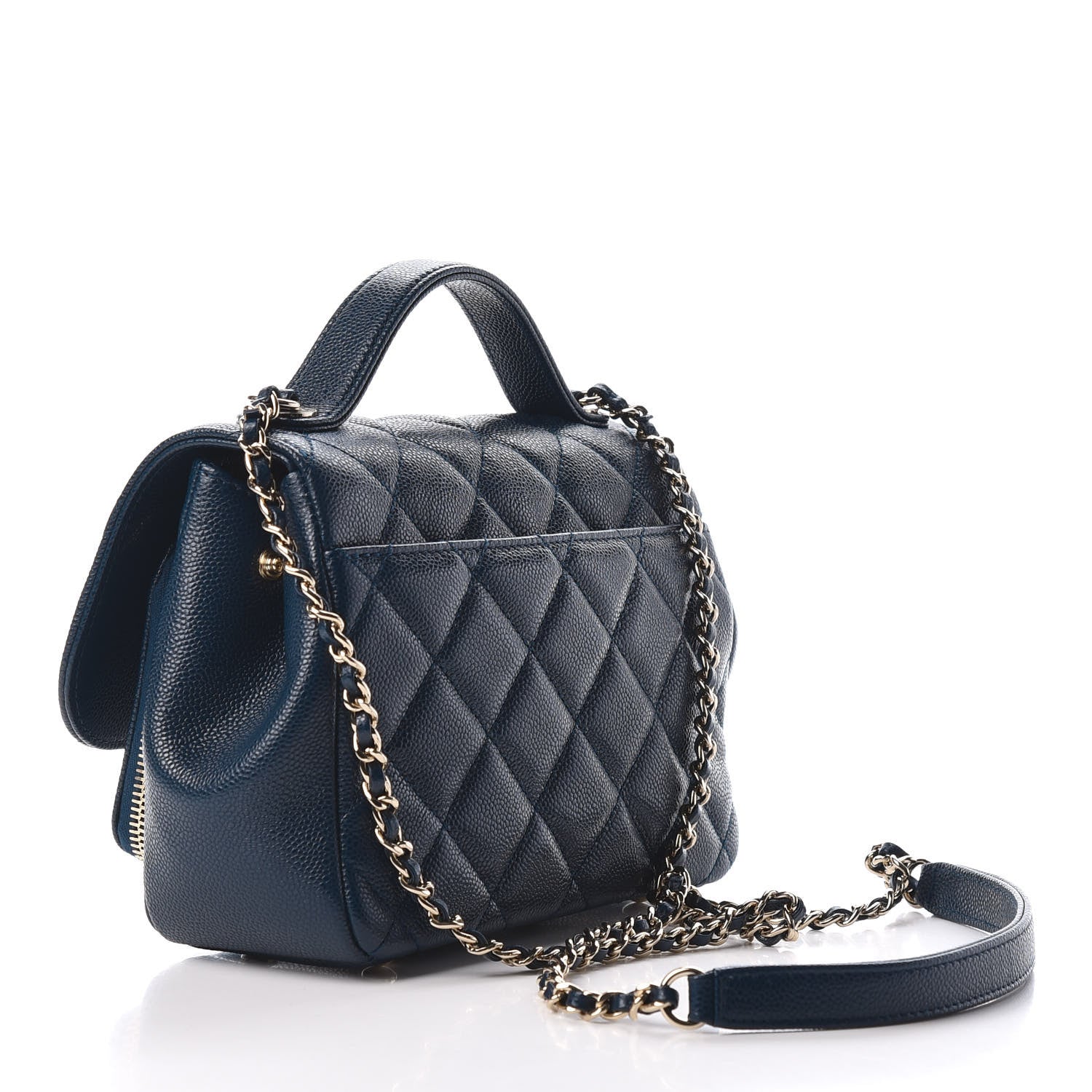Chanel Caviar Quilted Small Business Affinity Flap Navy 3 of 8