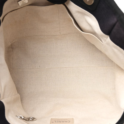 Chanel Mixed Fibers Calfskin Small Deauville Tote Black 5 of 17