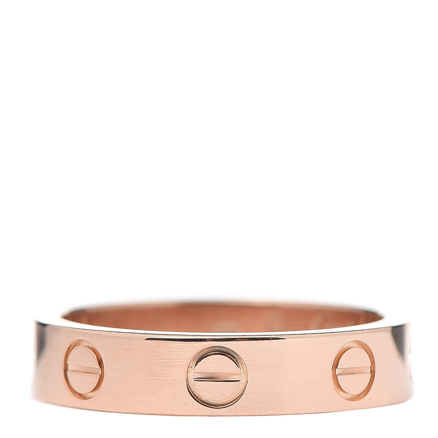 Cartier 18K Pink Gold Diamond 4mm LOVE Wedding Band Ring 49 4.75 3 of 5
