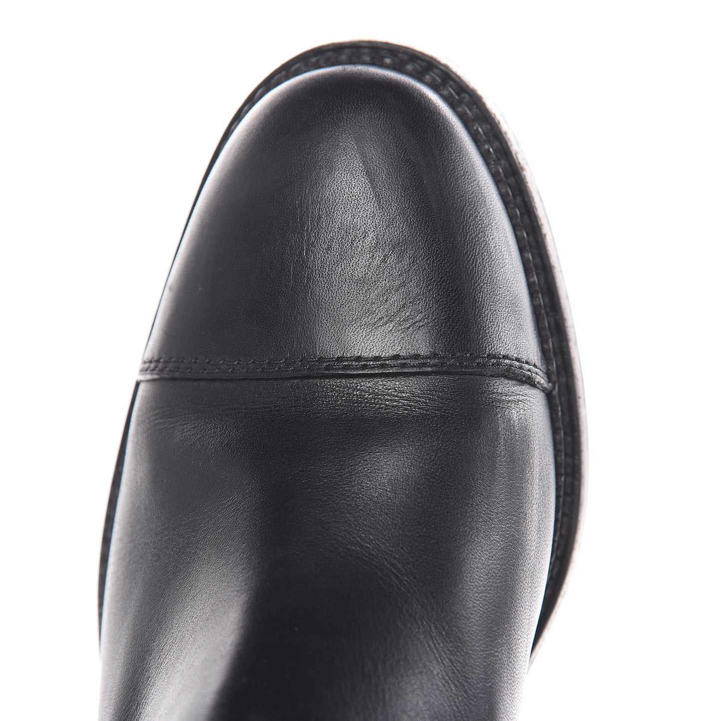 Calfskin Elastic Ankle Boots 38.5 Black
