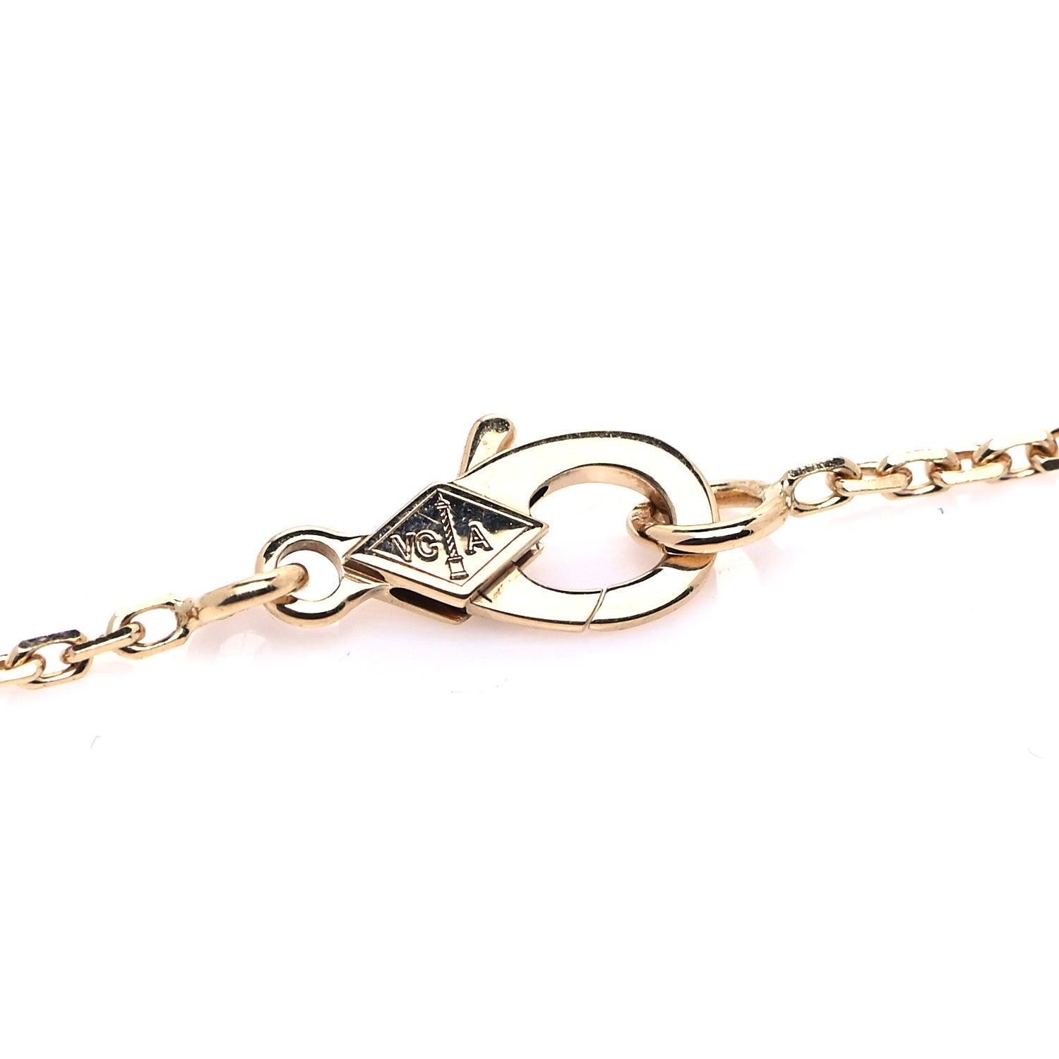 Van Cleef & Arpels 18K Yellow Gold Black Onyx Vintage Alhambra Pendant Necklace 4 of 6