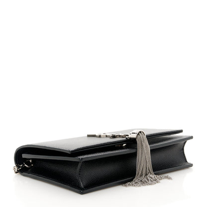 Saint Laurent Grain De Poudre Classic Monogram Kate Tassel Chain Wallet Black 4 of 10