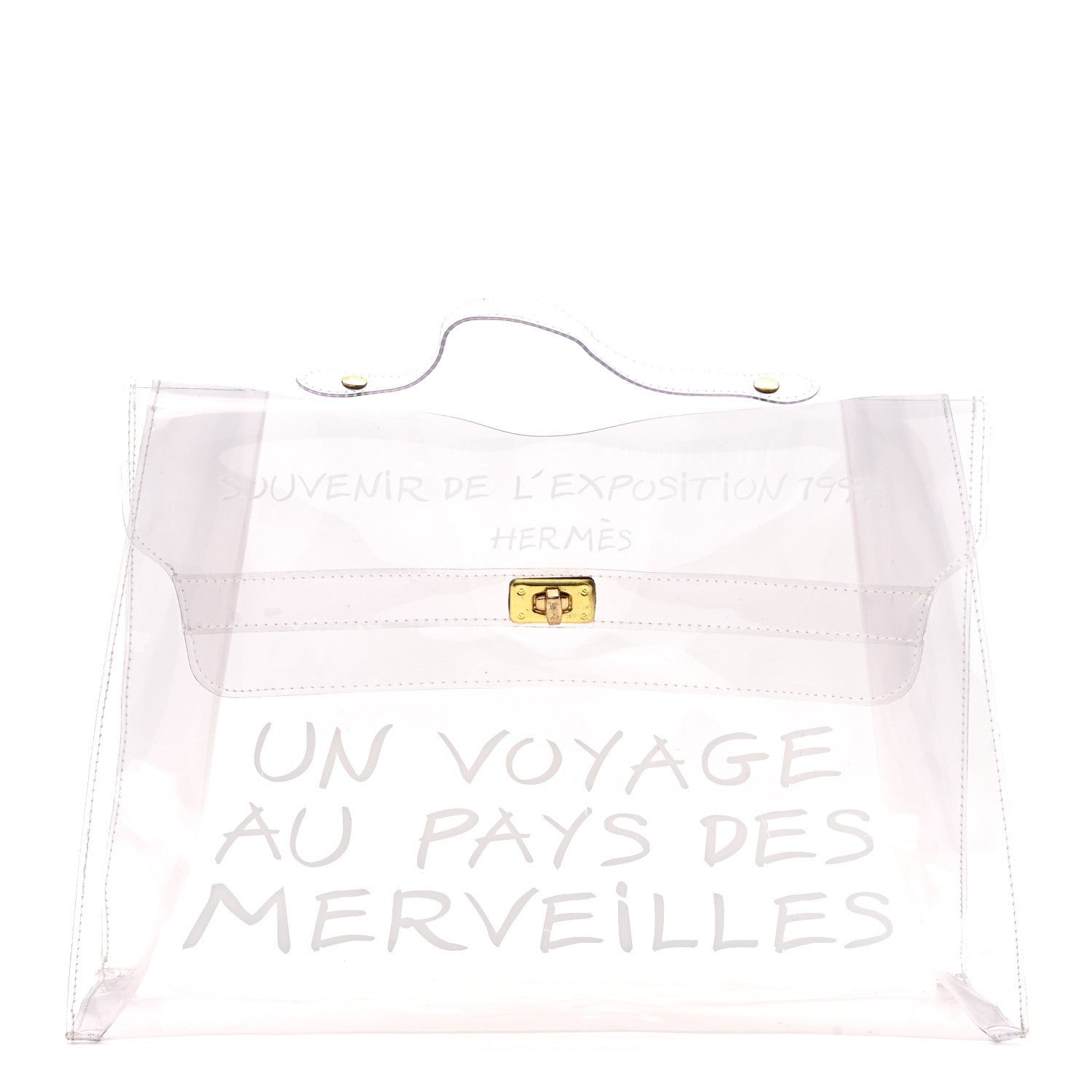 Hermes Vinyl Souvenir De L'Exposition Kelly Transparent 1 of 13