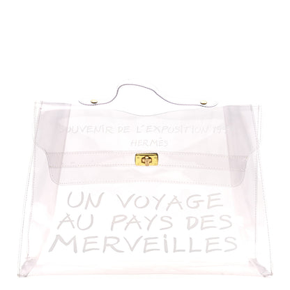 Hermes Vinyl Souvenir De L'Exposition Kelly Transparent 1 of 13