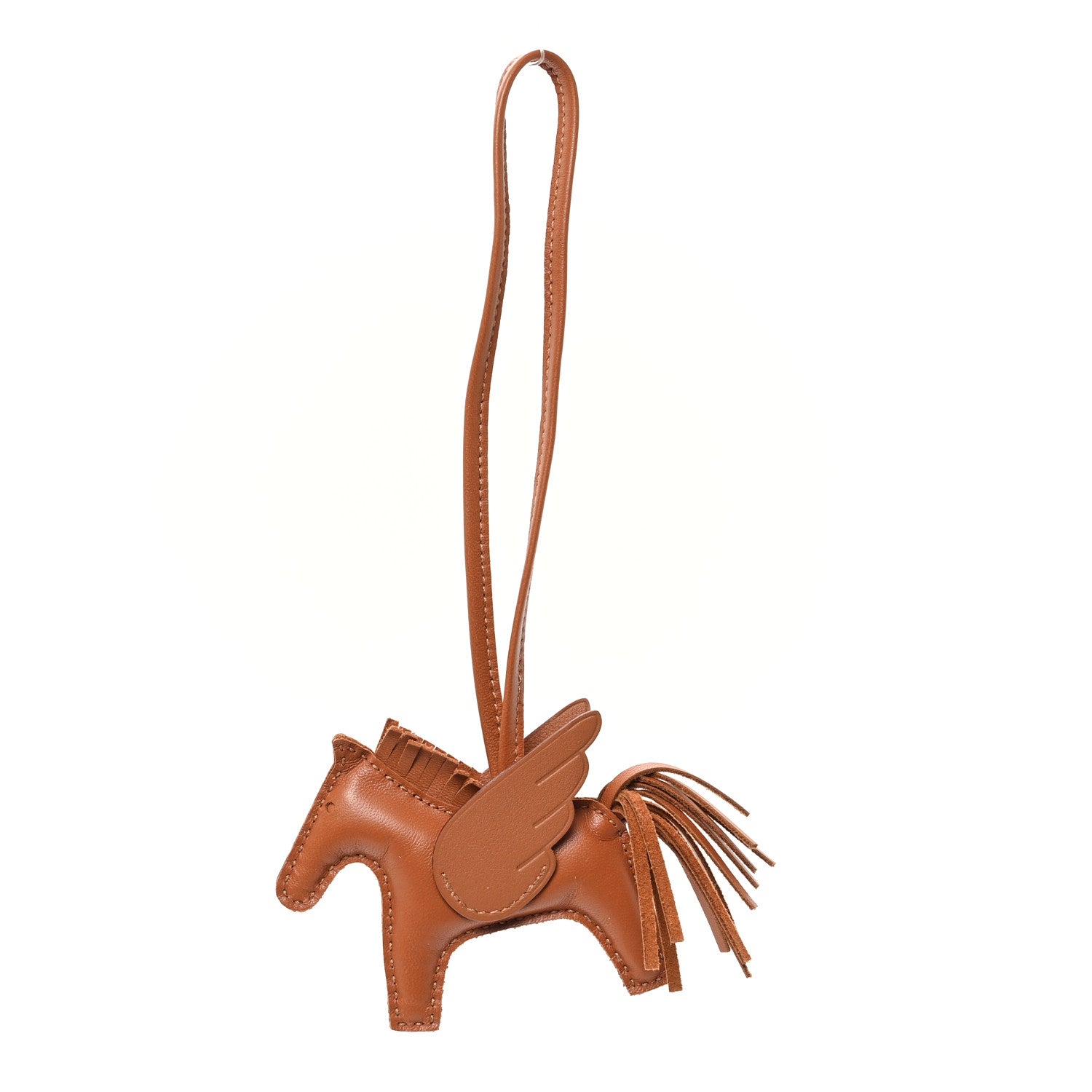 Hermes Milo Lambskin Swift Grigri Rodeo Pegase Horse Bag Charm PM Gold 1 of 5