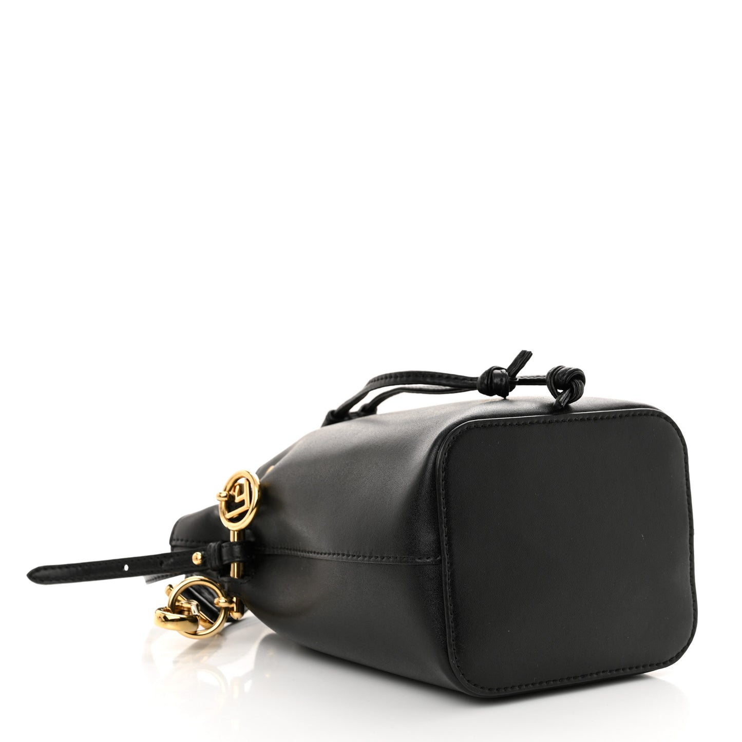 Vitello Liberty Lucido F is Fendi Mini Mon Tresor Bucket Bag Black