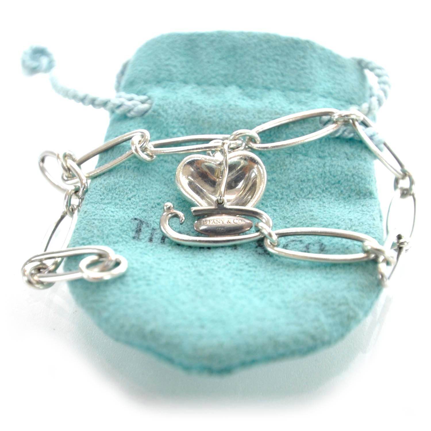 Tiffany Sterling Silver Elsa Peretti Full Heart Bracelet 4 of 4