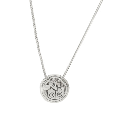 John Hardy Sterling Silver Iolite Blue Topaz Small Bamboo Round Pendant Necklace 5 of 5