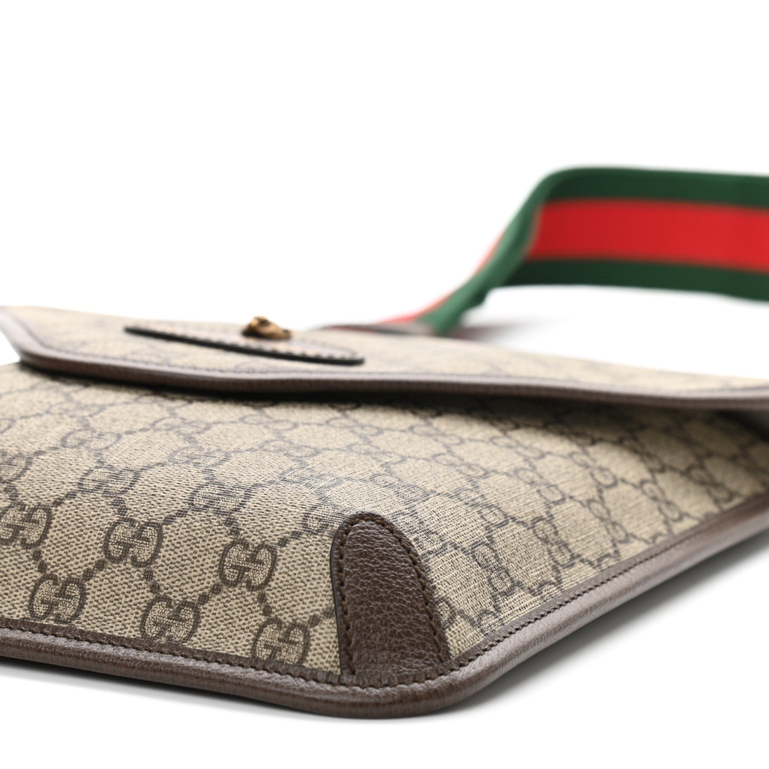 Gucci GG Supreme Monogram Web Medium Neo Vintage Flap Messenger Bag Beige New Acero 9 of 9