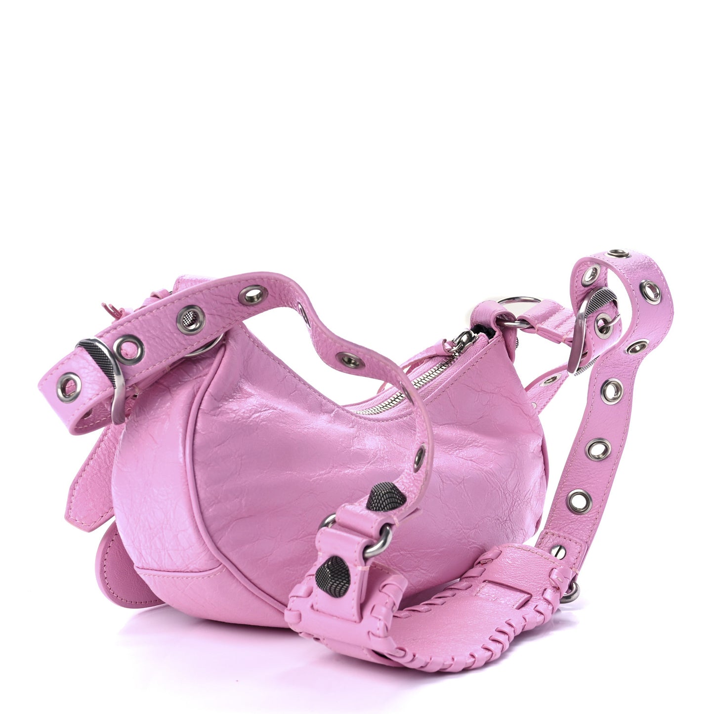 Agneau Arena Le Cagole Shoulder Bag XS Candy Pink