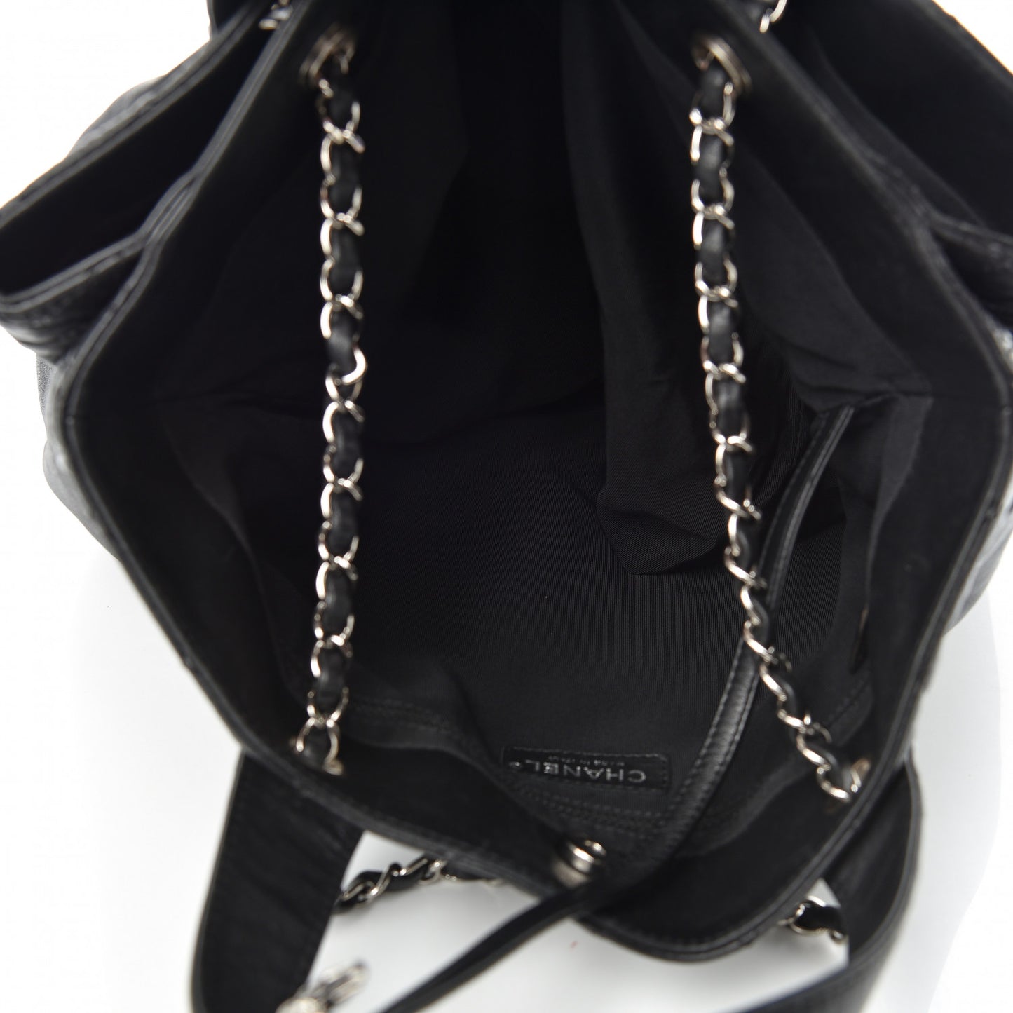 Calfskin Large Trianon Tote Black