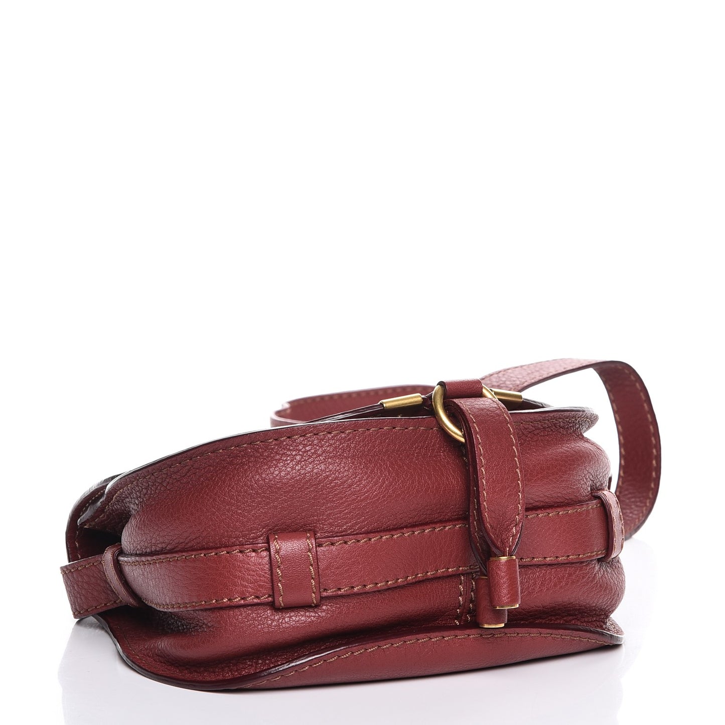 Calfskin Mini Marcie Round Crossbody Bag Berry Cupcake