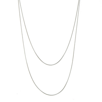 David Yurman Sterling Silver 14K Yellow Gold 1.7mm Box Chain Necklace 72" 1 of 4