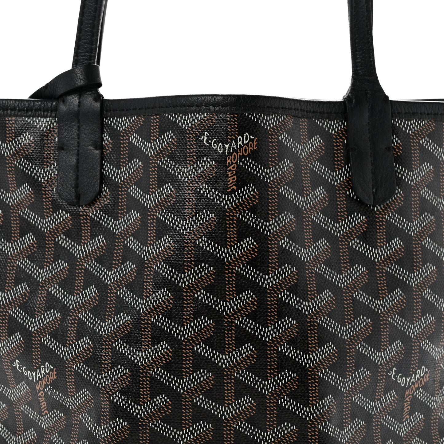 Goyardine Reversible Mini Anjou Black