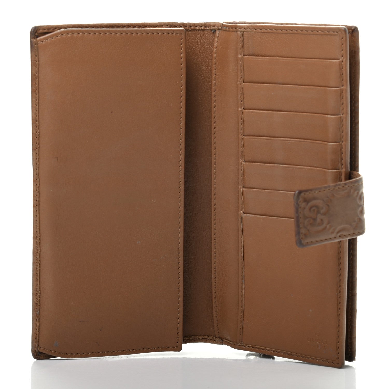 Gucci Guccissima Twins Continental Flap Wallet Brown 5 of 14