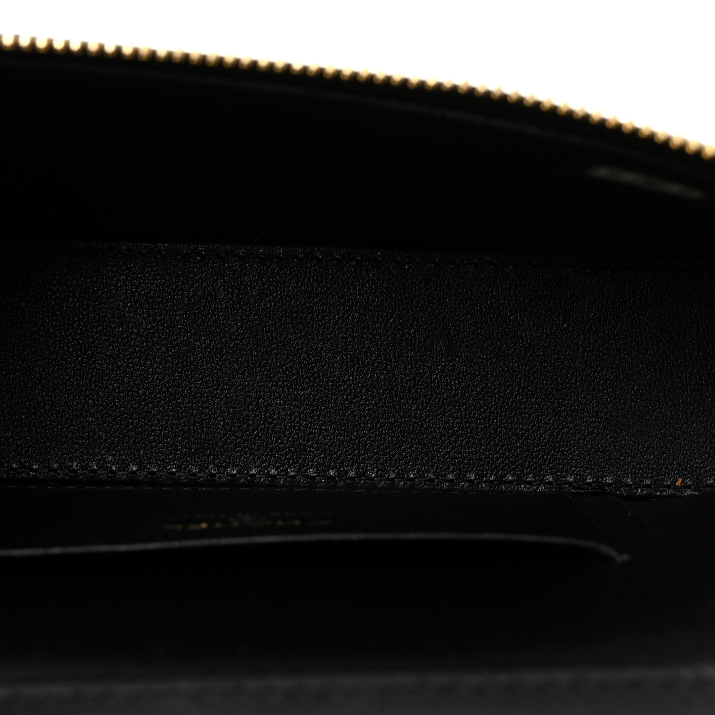 Lambskin Quilted Resin Vanity Case With Chain Black