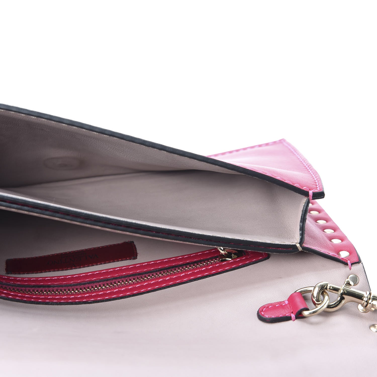 Valentino Garavani Nappa Rockstud Wristlet Clutch Cyclamin 4 of 8