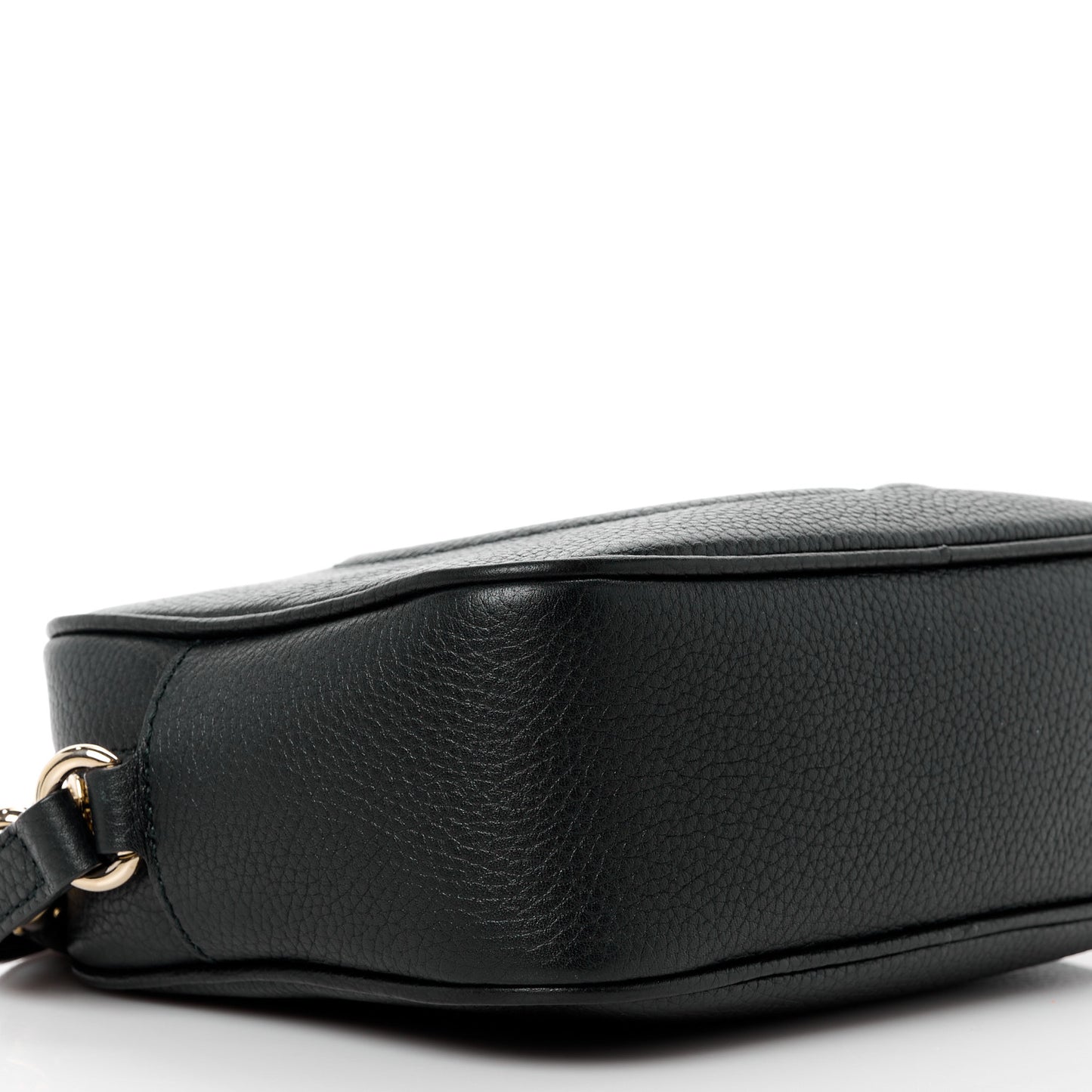 Pebbled Calfskin Small Soho Disco Bag Black