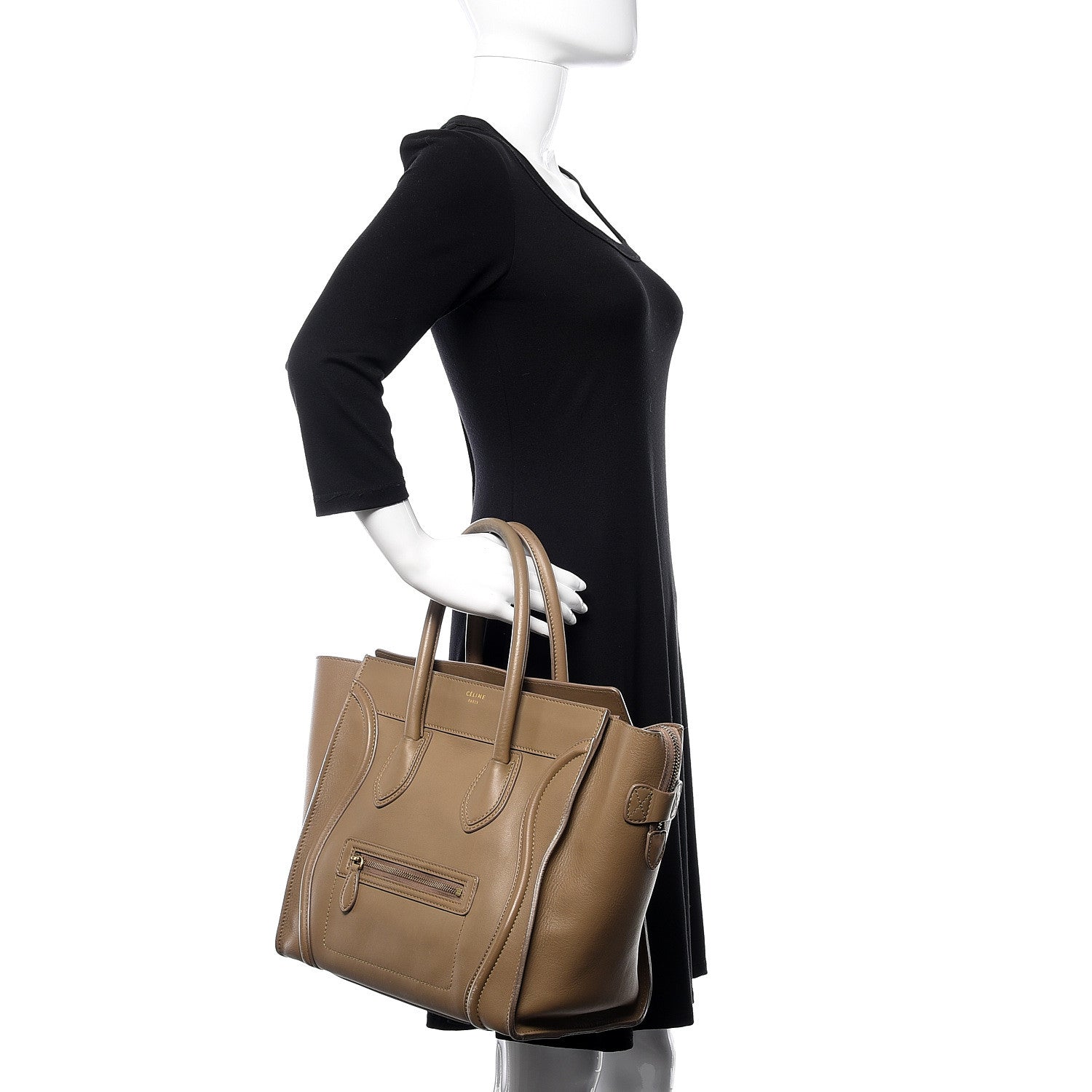 Celine Smooth Calfskin Mini Luggage Dune 2 of 15