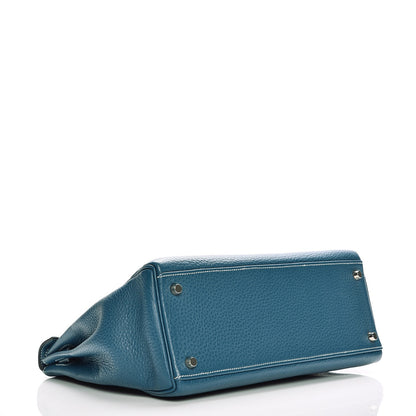 Hermes Taurillon Clemence Kelly Retourne 32 Blue Jean 5 of 40