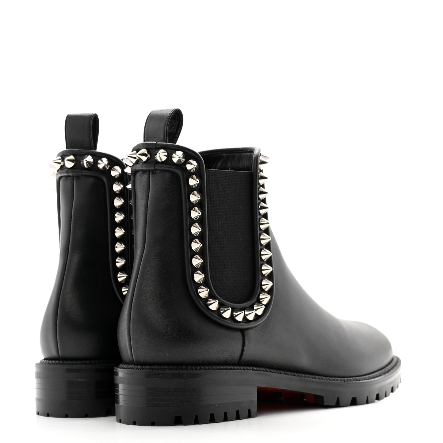 Nappa Spiked Capahutta Flat Chelsea Boots 40.5 Black