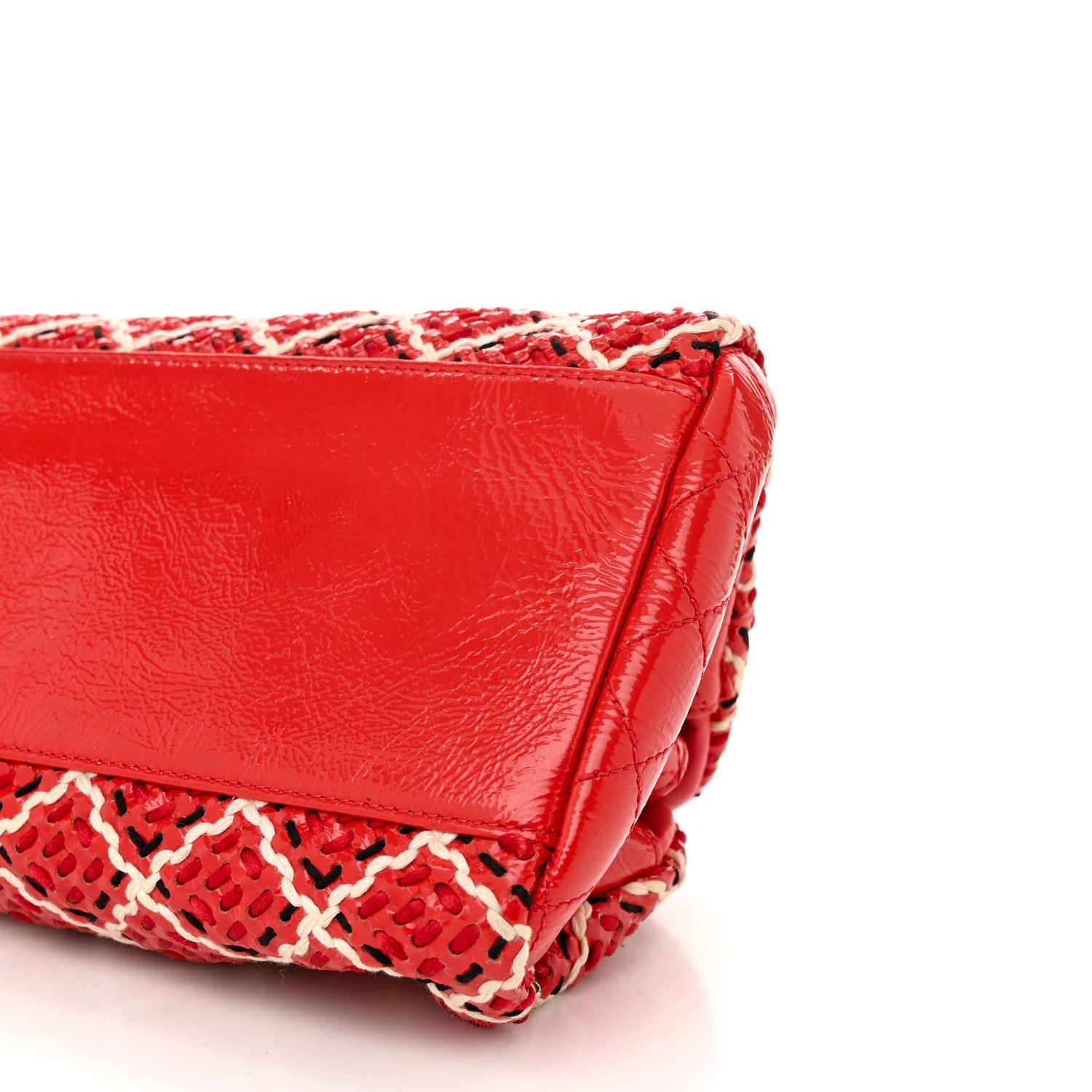 Chanel Patent Hand Embroidered Just Mademoiselle Red 11 of 13