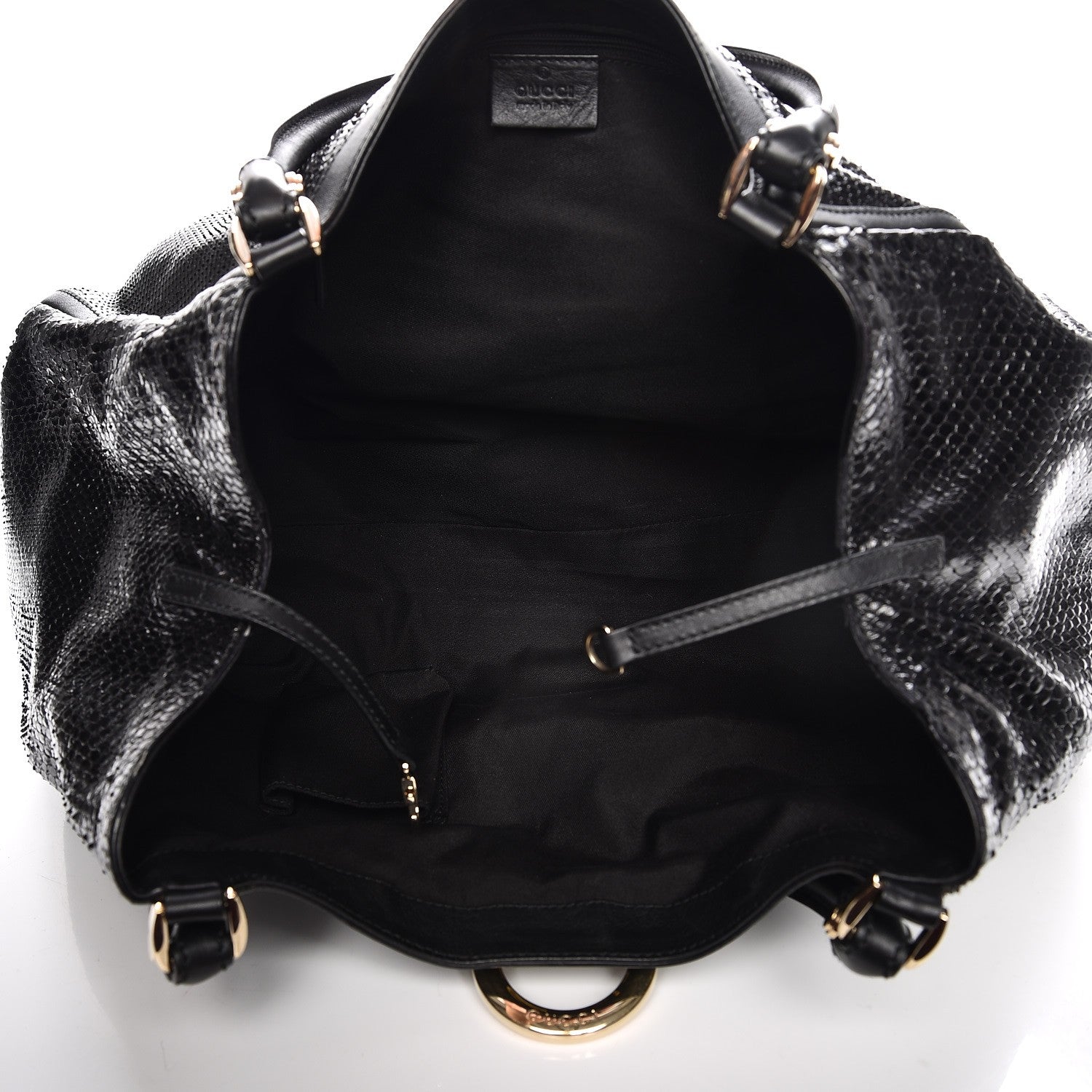 Gucci Python Large D Ring Hobo Black 5 of 12