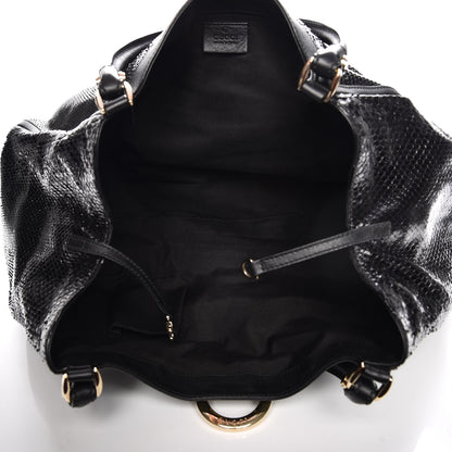 Gucci Python Large D Ring Hobo Black 5 of 12