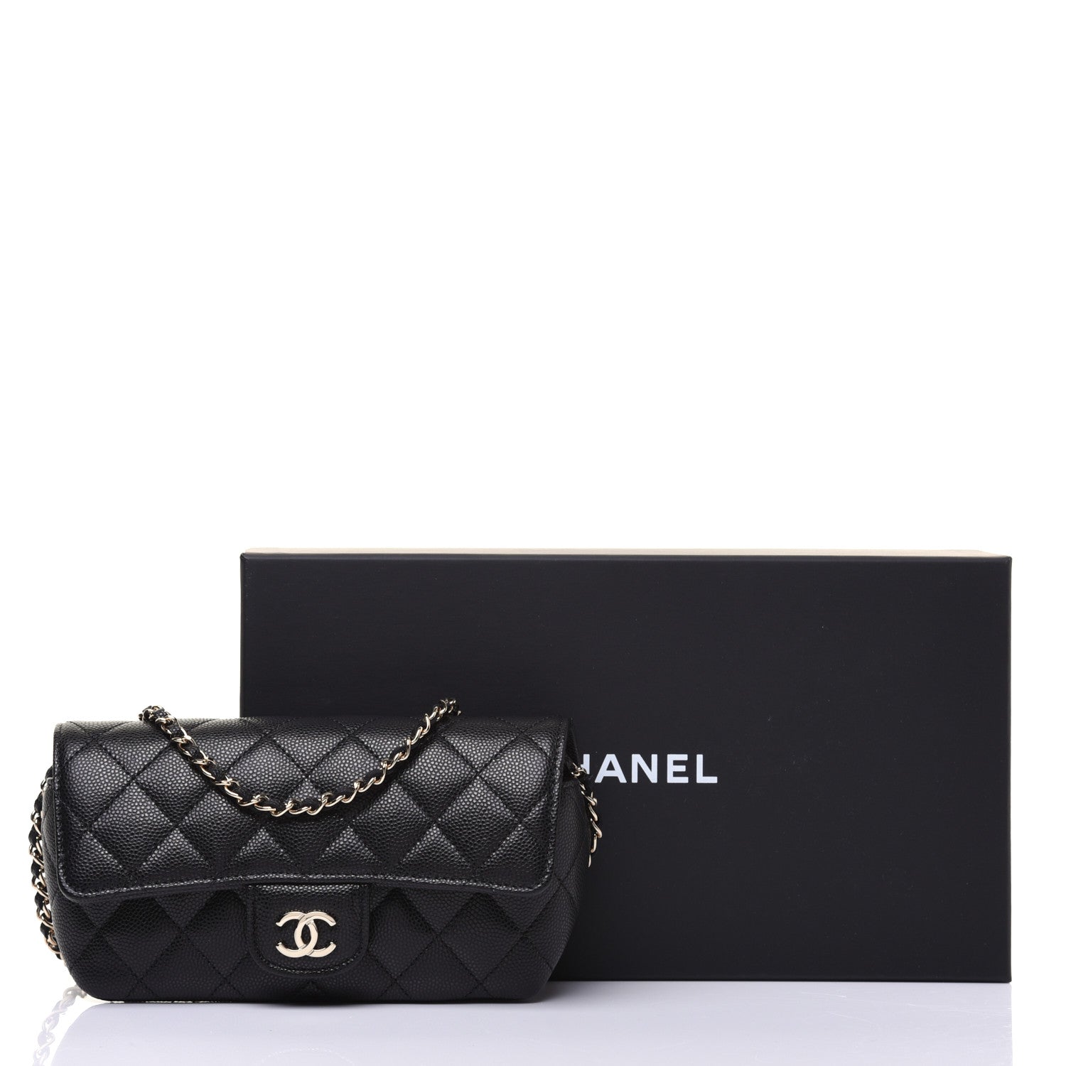 Chanel Caviar Quilted Glasses Case With Chain Black 14 of 14