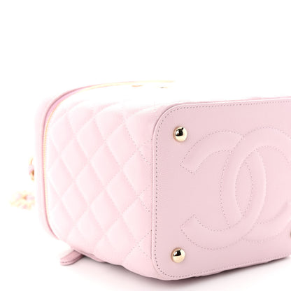 Chanel Caviar Quilted Small Top Handle Vanity Case With Chain Light Pink 9 of 11