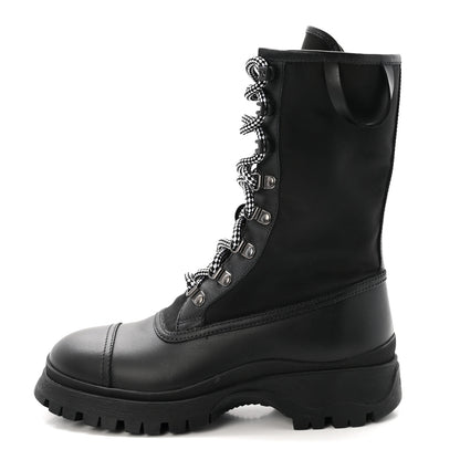 Prada Vitello Montana Neoprene Combat Boots 36 Black 1 of 10