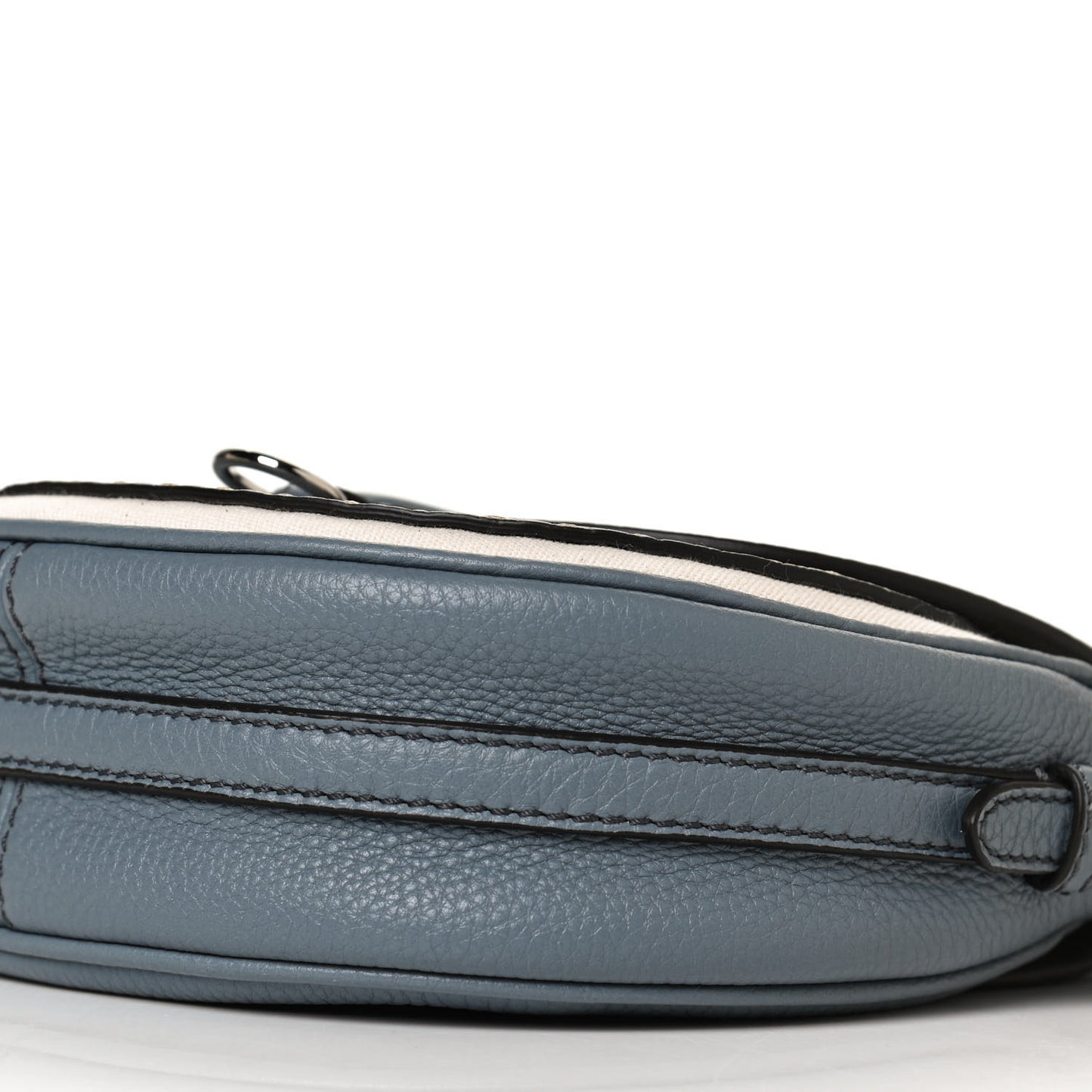 Cuoio Romano Selleria Seville Canvas Round Saddle Bag Nube Grezzo