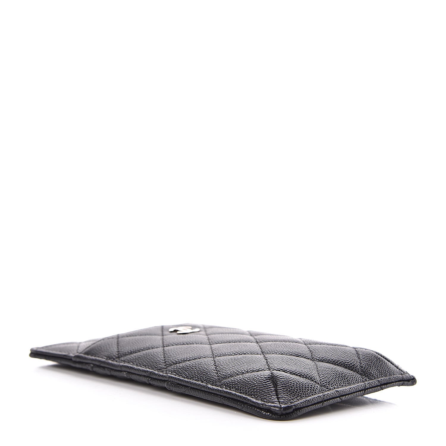 Chanel Caviar Quilted Classic Flat Wallet Pouch Black 4 of 8