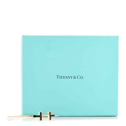 Tiffany 18K Yellow Gold Black Onyx T Wire Bracelet 4 of 4
